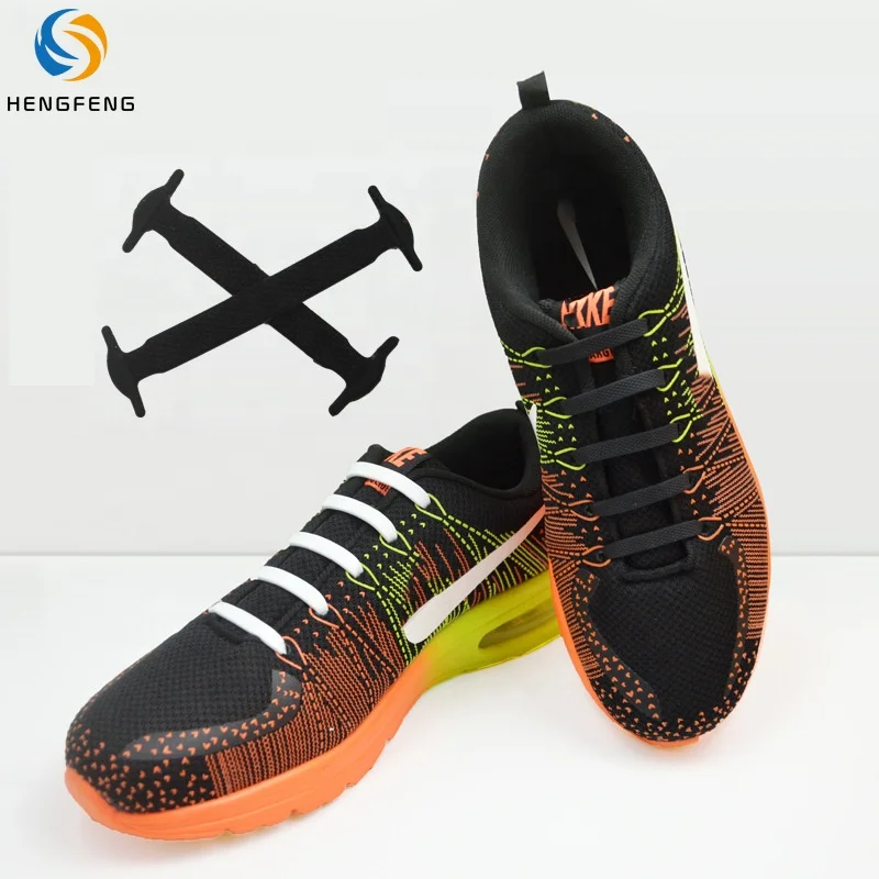 easy premium plastic elastic laces shoestring quick lace lazy stretch No Tie silicone shoe lace
