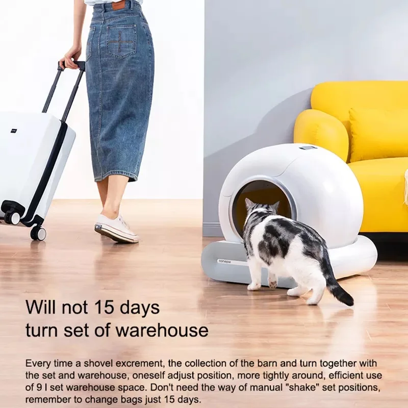 Умный быстроочищающийся большой туалет для кошек, автоматическое приложение, дистанционное управление, автоматический кошачий Туалет