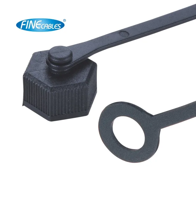Finecables Waterproof Plastic M12 Protection Caps for Panel Mount Male Connector