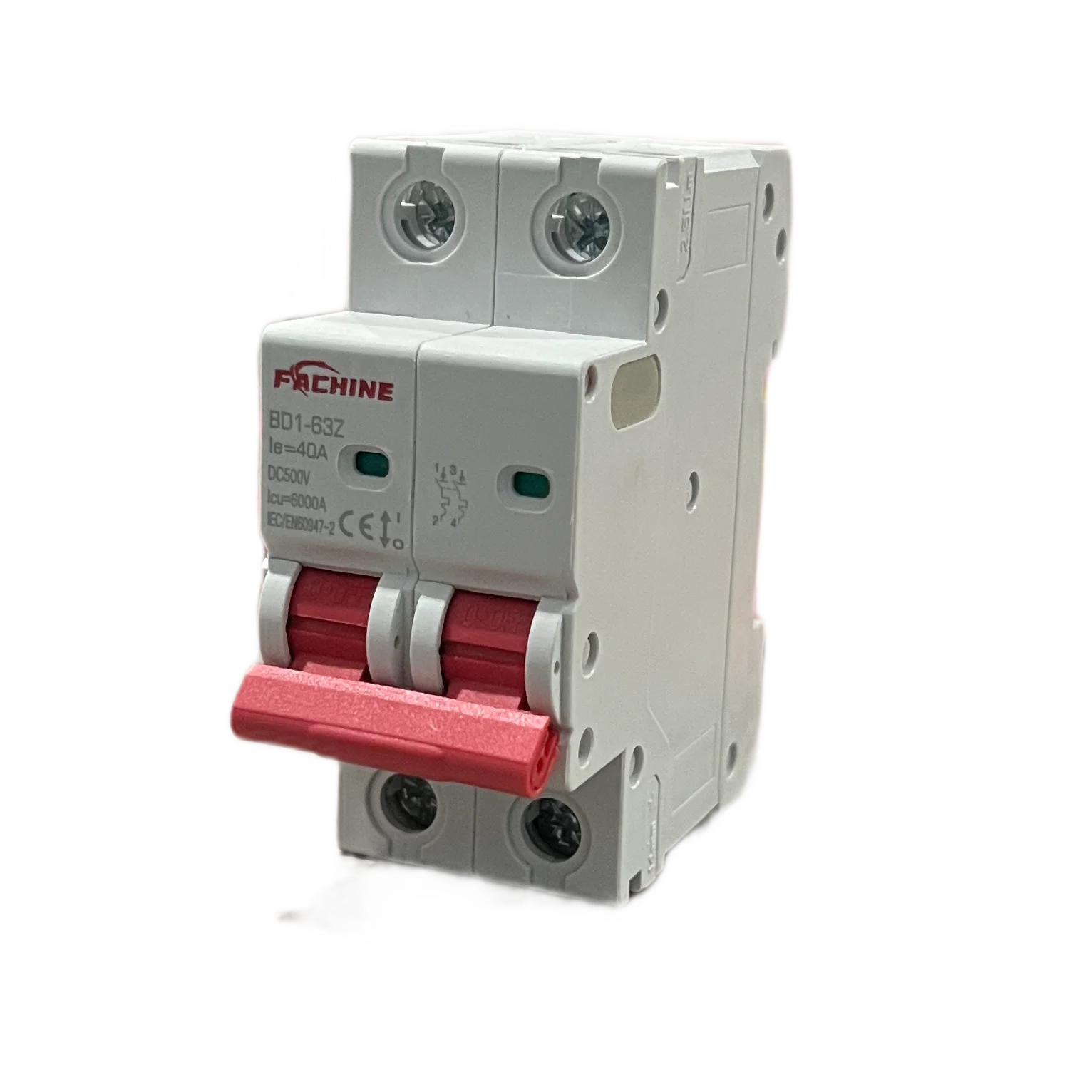 Миниатюрный автоматический выключатель mcb 2P постоянного тока, 250 В, 600 В, 1000 В, 1200 в, 1500 В, 16 А, 25 А, 63 а постоянного тока для системы солнечной PV энергии