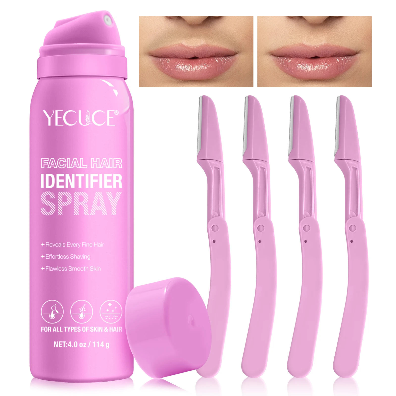 YECUCE smooth skin effortless shaving hair woman facial hair identifier spray shave hair identify spray for face