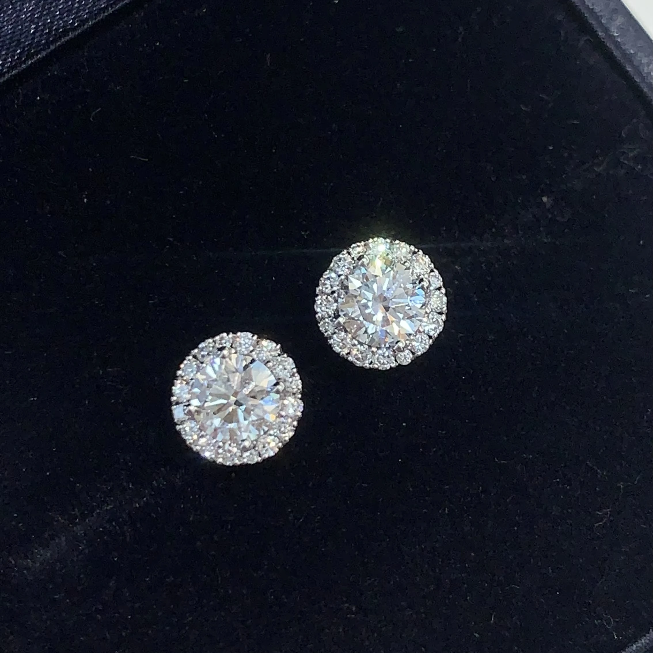 Lgi Gia certified HPHT CVD lab grown synthetic diamond 14k 18k solid gold 4 prong earrings studs lab grown studs 1 2 3 ct