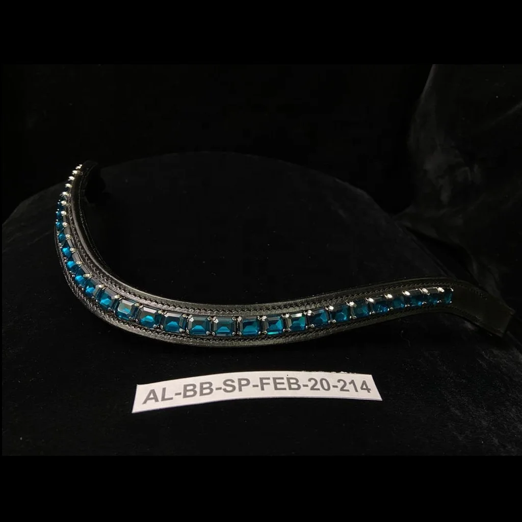 CRYSTAL BLING BROWBANDS European lightweight Leather Saddlery Goods Horse Browbands