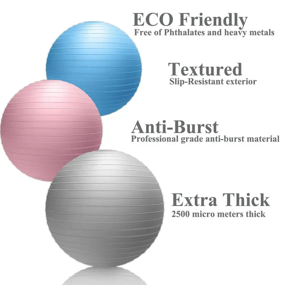 Anti-Burst Non-Slip Surface Workout Fitness Ball Chair  Sport Yoga massage Exercise Ball