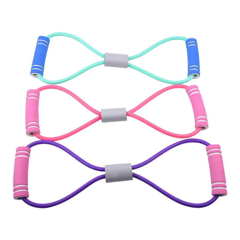 
Fitness Indoor Home Yoga Stretching Band Fitness Yoga Tube Type 8 Elastic Exercise Resistance Band Chest Expander 