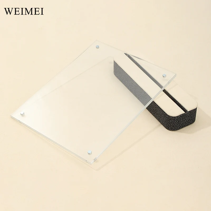 WEIMEI golden microfiber Beige jewelry display props jewelry stand set necklace ring display display stand