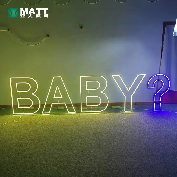 Matt Dropshipping 1FT 2FT 3FT 4FT Custom A to Z RGB light up letters neon sign for party supplies