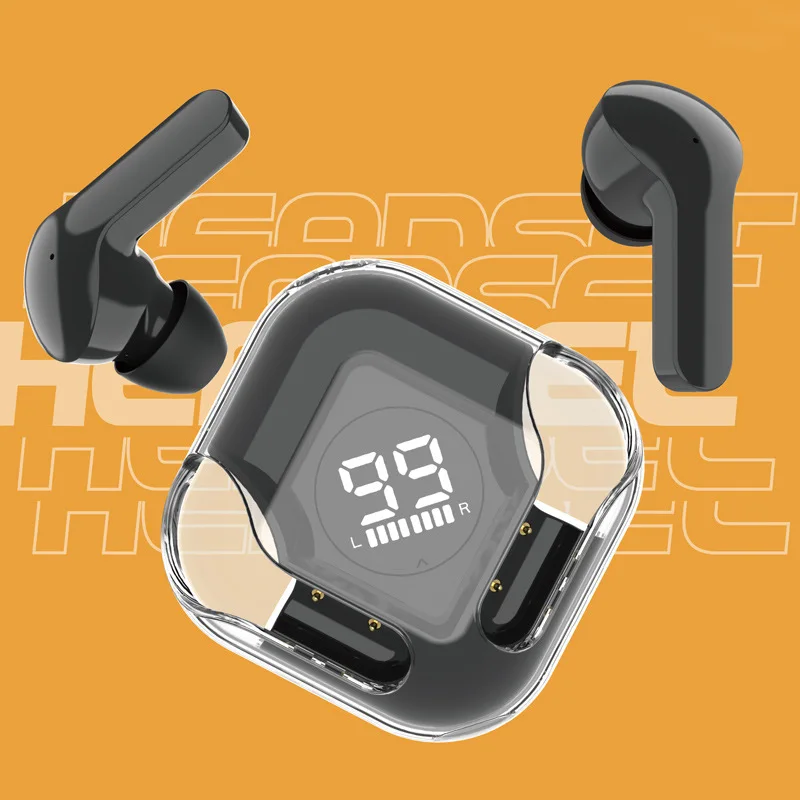Air37 прозрачные наушники спортивные Игровые наушники-вкладыши и BT5.3 с цифровым дисплеем A15 беспроводные