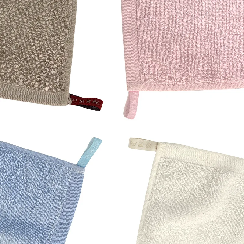 Soft Kids Logo Luxuriant Terry Washcloths Custom Embroidered logo Small 100% Cotton Hand Face Towel