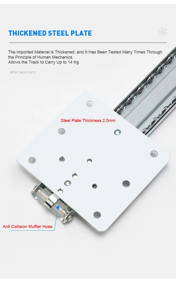 Hardware Hot Sale Wooden Heavy Duty Cold Rolled Steel Sliding TV Cabinet Drawer Runners Pocket Door Slide System For Kitchen