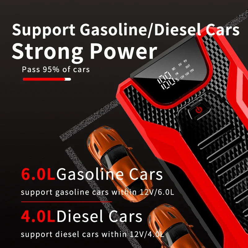 Factory Directly Emergency Car Power Supply Portable Power Bank Battery Fast charger 12V Car Battery Jump Starter Car Tool