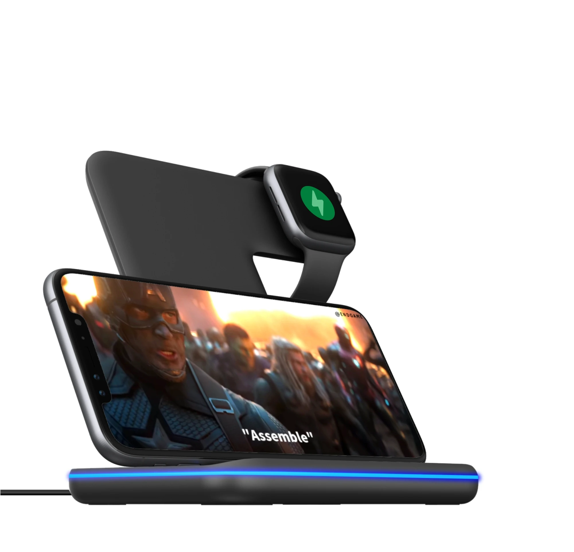 3 in1 Multiple Devices Wireless Charger Magnetic Charging Base for Phone Watch & Headphones Compatible charger station