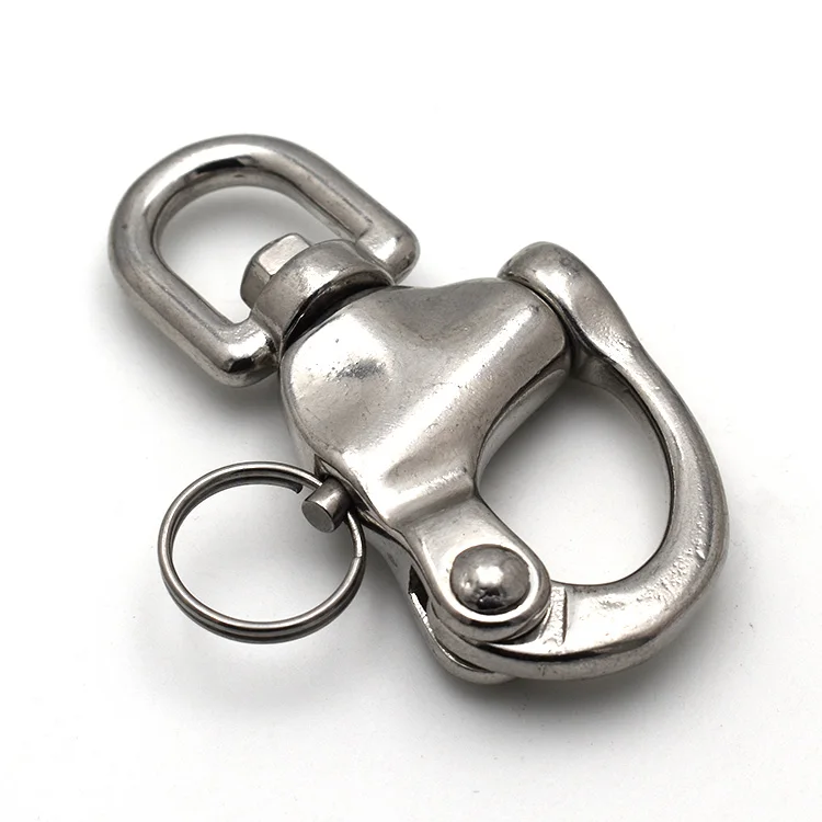 Popular high quality stainless steel swivel eye snap shackle for rigging hardware