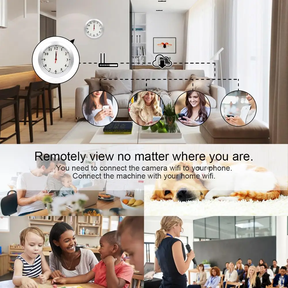 Best Seller Spy Watch 1080P Hidden Camera Wall Clock Spy Camera Motion Detection Security Home Office Nanny Pet Cam