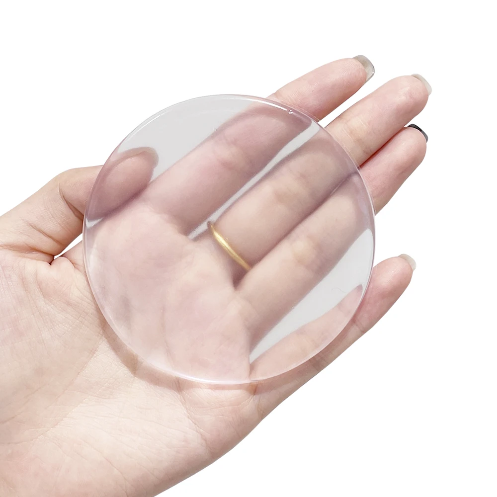 6 pcs per sheet 1.57 inch round clear self adhesive door stopper transparent silicone wall protector rubber bumpers for wall