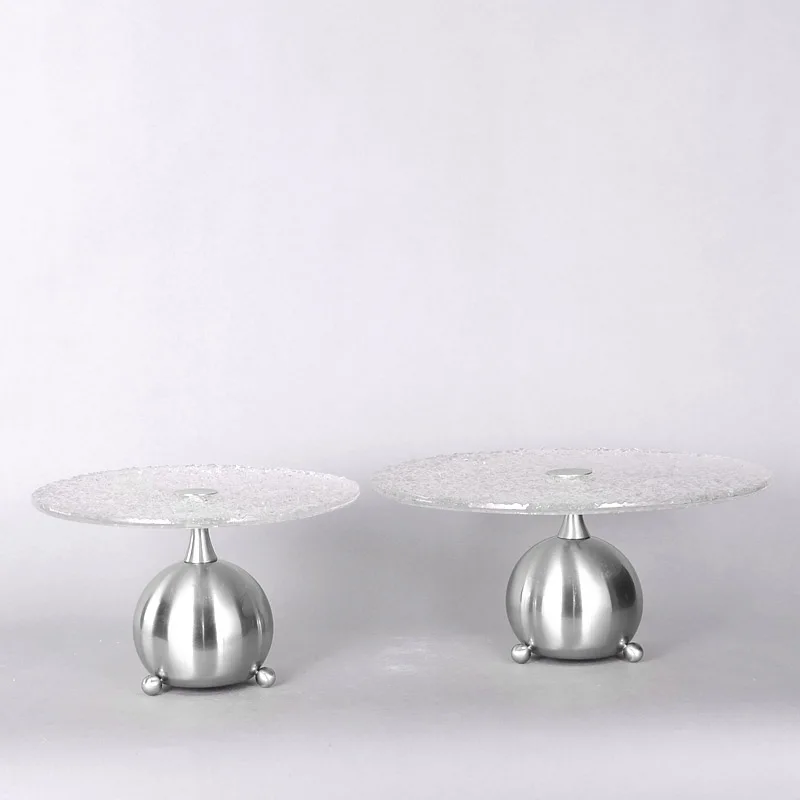 Glass Bowl Home Decorative Furnishings High Foot Fruit Dessert Plate With Base