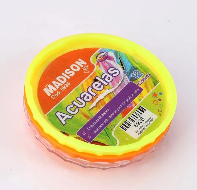 
certificated 12pcs two layer solid watercolor paint cake box 