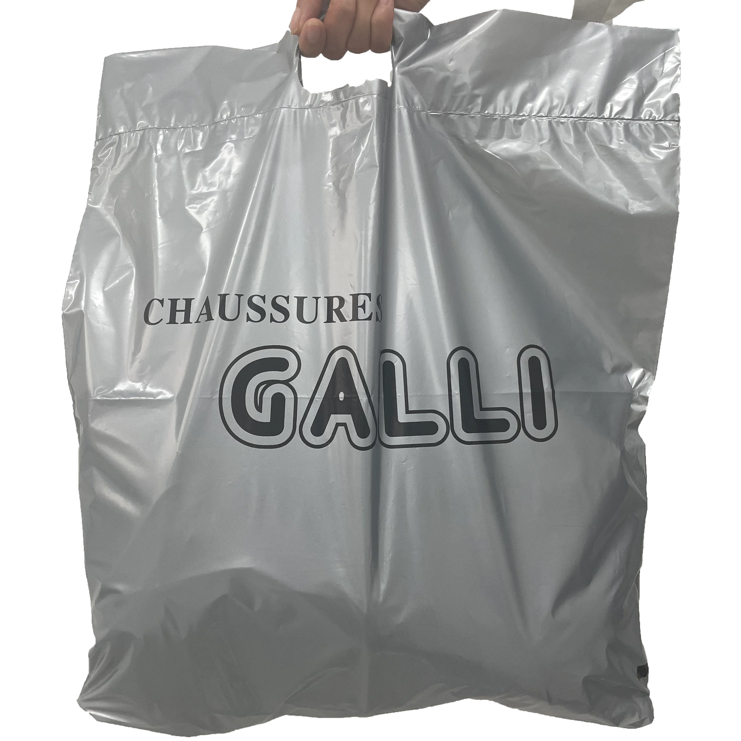 Custom Printed Logo Design LDPE/HDPE handle plastic bag die cut bag shopping bag for clothing/shoe packing