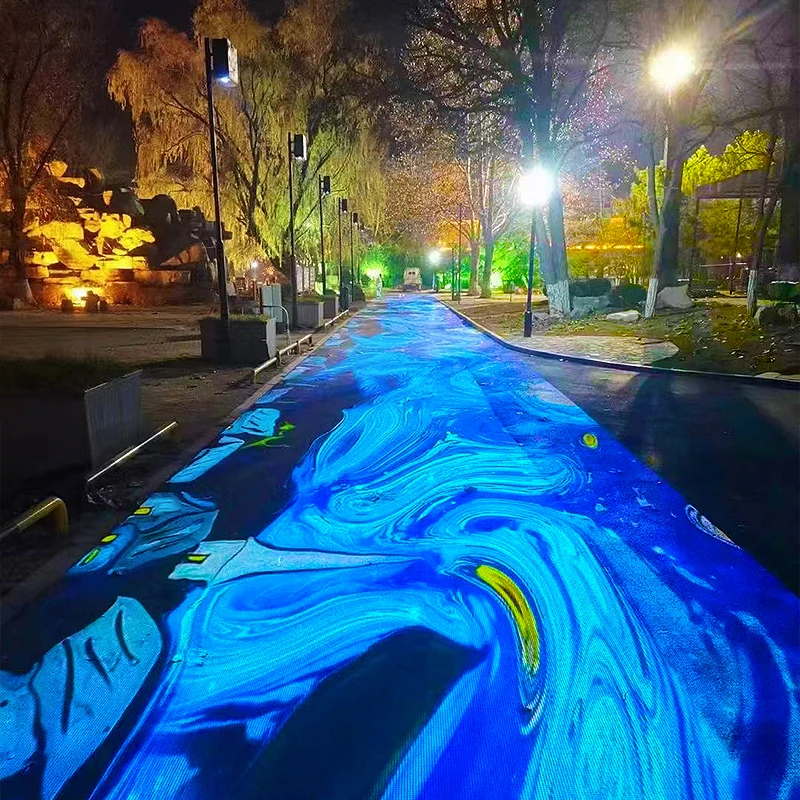 High Definition adjustable outdoor interactive projection,radar sensor,holographic display,for artistic,scenic spot