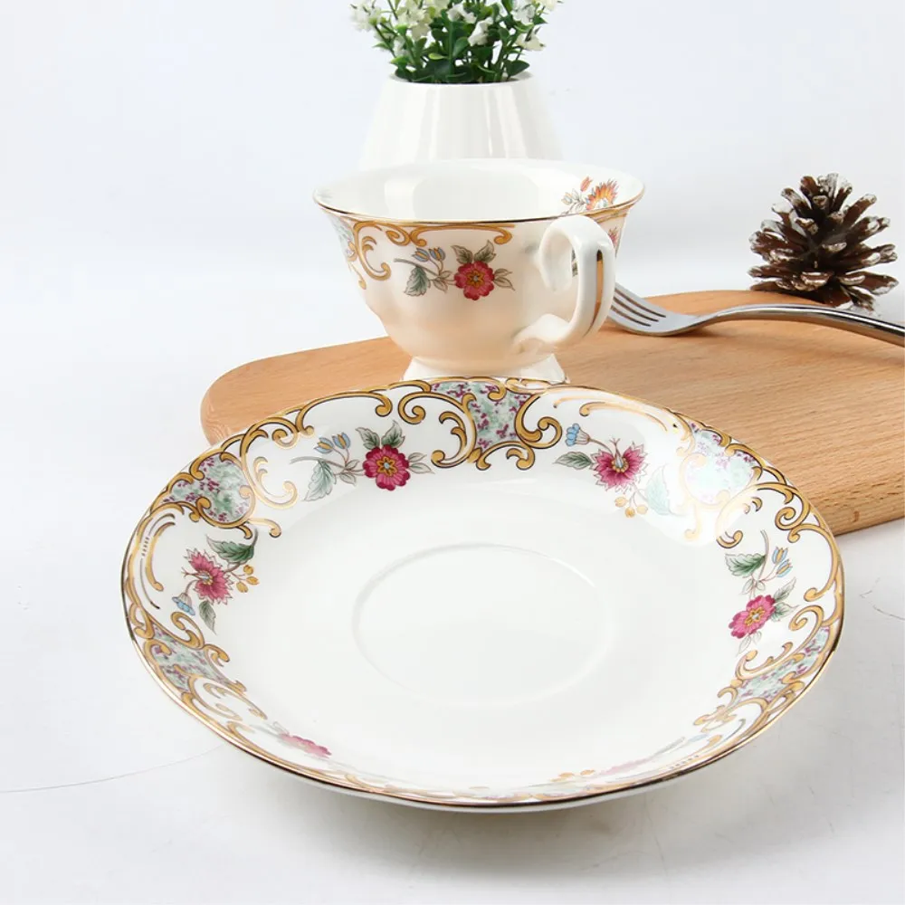 Simple design Kapok design royal turkish tea cups fine bone china tea cups saucers