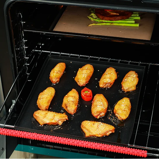 PTFE Nonstick Cooking Sheet Oven Liner , Grilling Cooking Liner Sheet For Fat Free Cooking