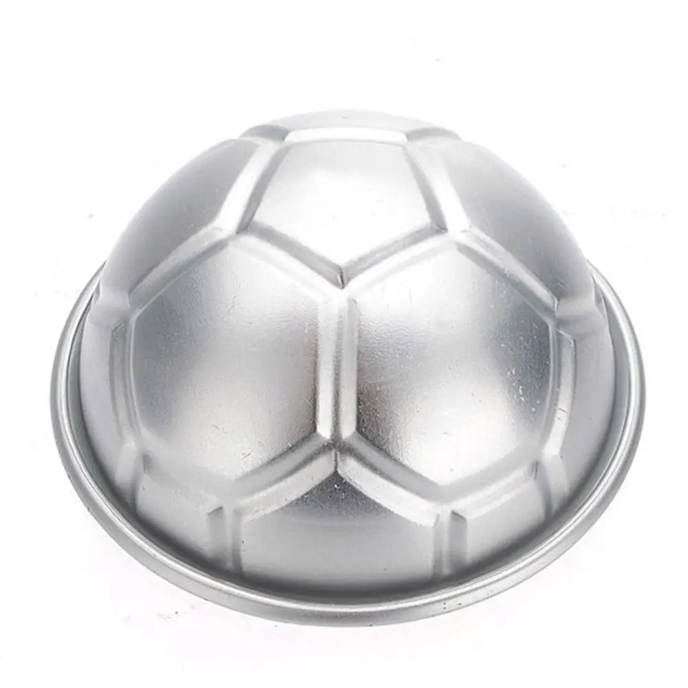Kitchen Baking Tools DIY 3D Football Shape Bath Bomb Cake Mold Aluminum Ball Sphere Non-toxic Cake Chocolate Pan Mold