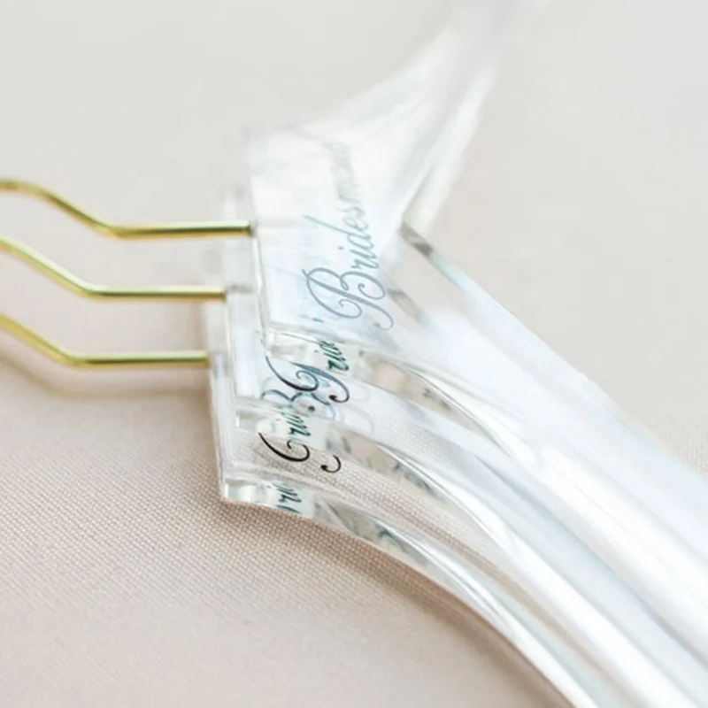 Clear acrylic hanger and acrylic hanger for coat customize acrylic hangers for wedding dress