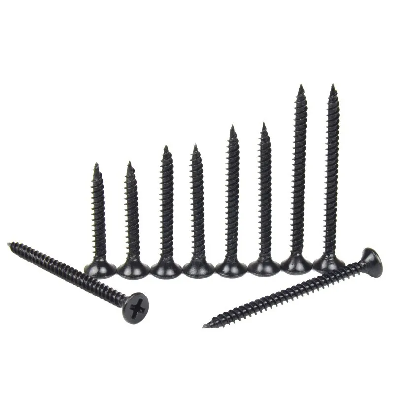 Black Phosphated Collated Stainless Steel Ss Gypsum Board Bugle Fine Coarse Thread Self Tapping Wood Drywall Screws Manufacturer