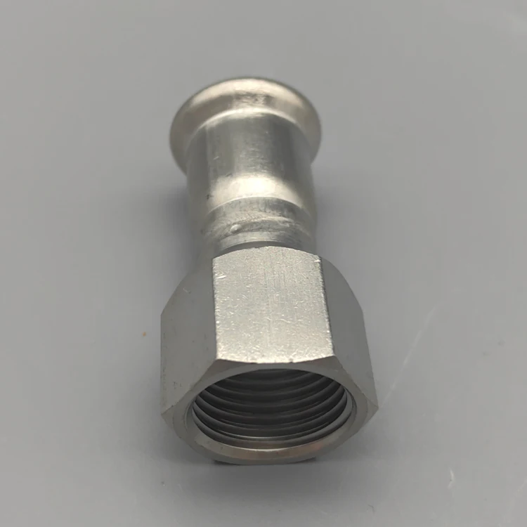 Huifa Water Pipe Plumbing Pipe Fitting Stainless Steel 304 DVGW M-Profile Press Plumbing Fitting Female Threaded Coupling
