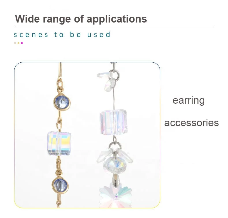 K9 Glass High Quality Cube Crystal Glass Beads For Earring
