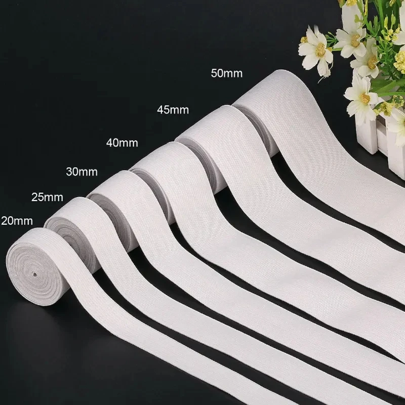 Tips Pants Knitted Crocheted Elastic Band Tape Underwear Webbing Rubber Drawcord Stocklot Polyester Custom Logo Printed