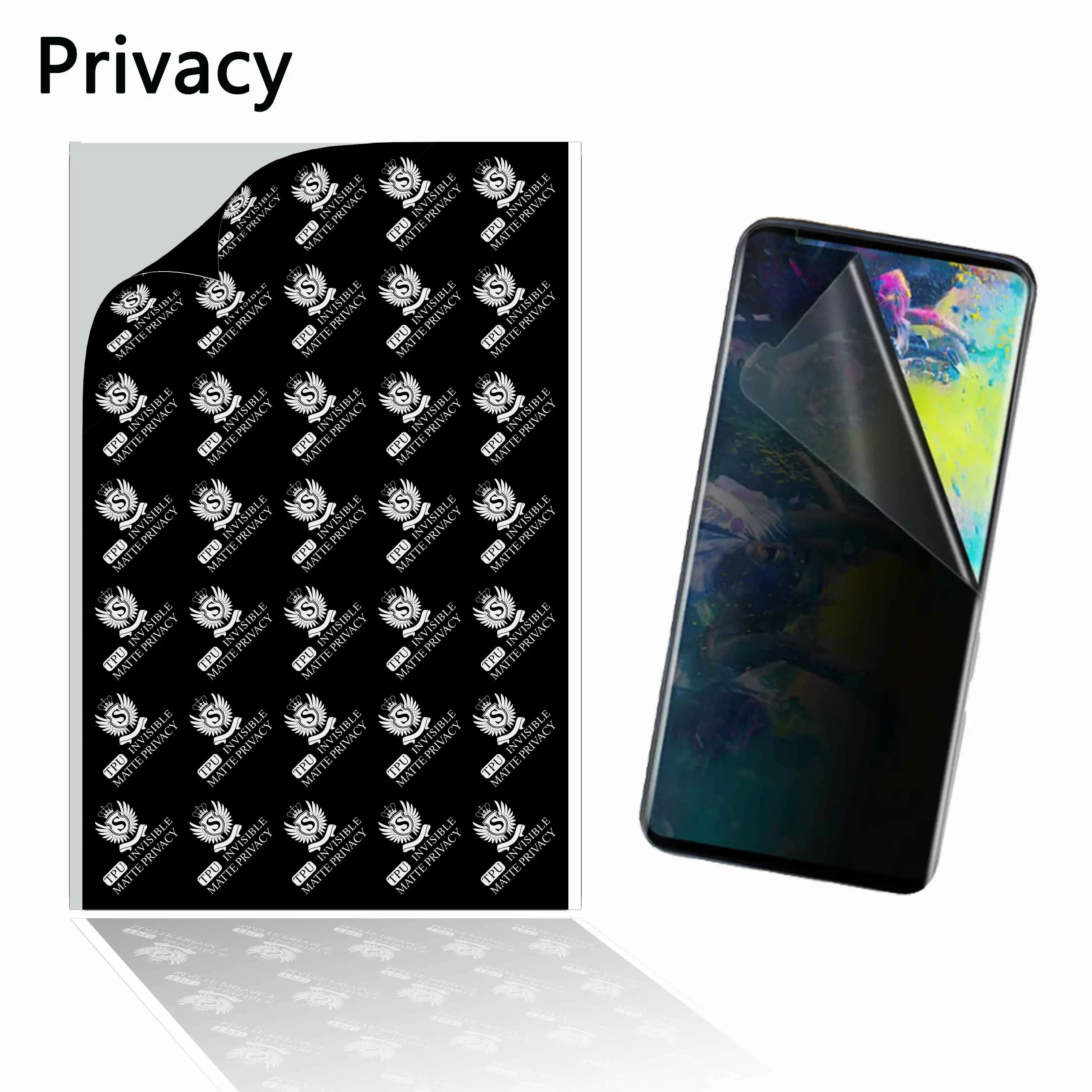 OEM  material top quality Hydrogel anti privacy anti spy tpu cutting film for mobile phones