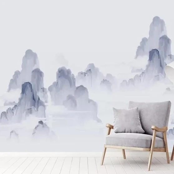 New Chinese Ink Painting Landscape Chinese Style Zen Landscape Painting Wallpaper Mural Custom Photo Wall