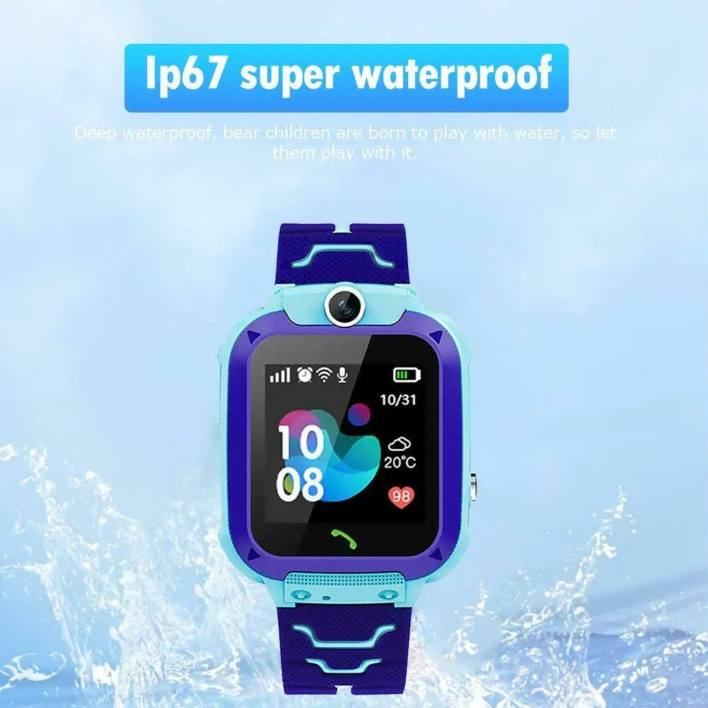 Q12 Kids Watch 1.44 inch 400mAh LBS Positioning IP67 Anti-lost Smart Watch Tracker SOS Call GSM SIM Xmas Gifts For Child Kids