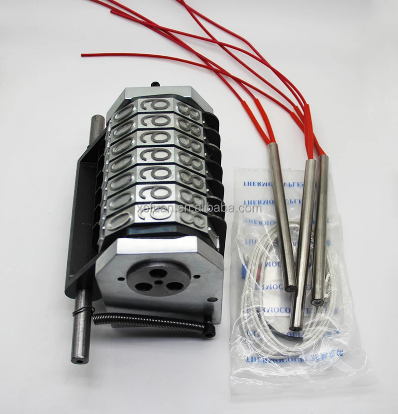 high quality heat printing numbering head heat press stamping number  on plastic