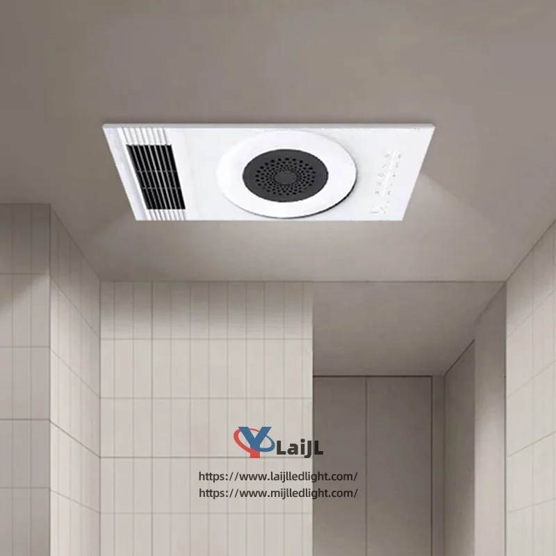 SAA CE Authenticated Multifunctional LED Blowing Exhaust Fan for Bathroom & Kitchen Ceiling Installation Wholesale Household Use
