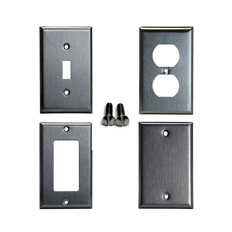 Custom Metal Switch Cover Stainless Steel Wall Light Outlet Plate Panel