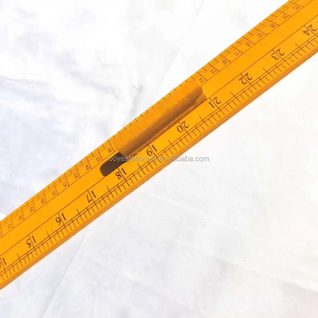 Chea wooden 1 meter ruler 100cm wooden ruler scale wooden straight ruler meter with handle