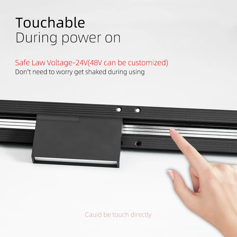 2021 reddot 24V safety low voltage spotlight adjustable aluminum linear led magnet track light system for Hotel Showroom