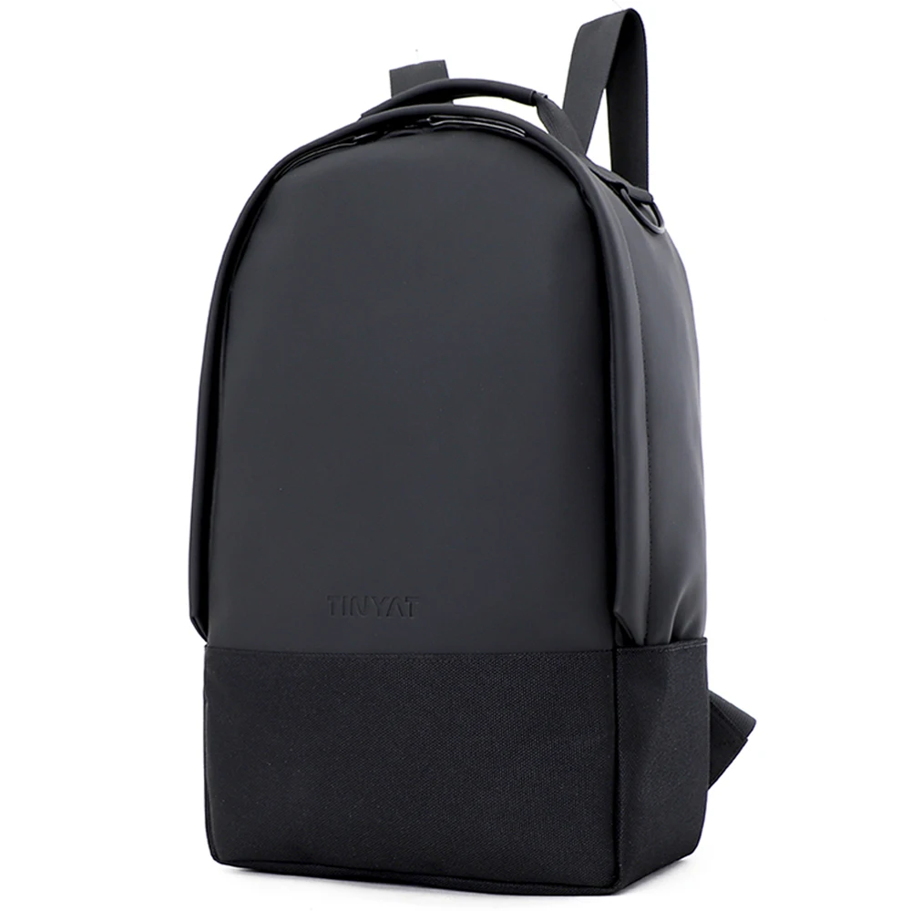 2019 TINYAT SHOW Outdoor Slim Daypack PU Women and Men  Leather Backpack