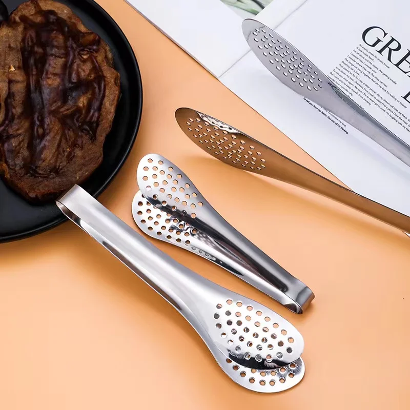 Hot selling kitchen utensils for buffet cooking stainless steel pastry Bbq food tongs