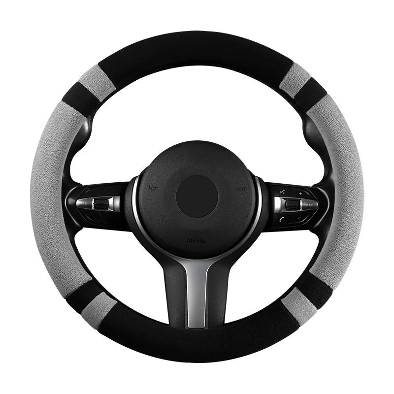 HAIYUAN осень-зима плюшевый Универсальный чехол на руль спортивный стиль нескользящий автомобильный чехол с ручкой