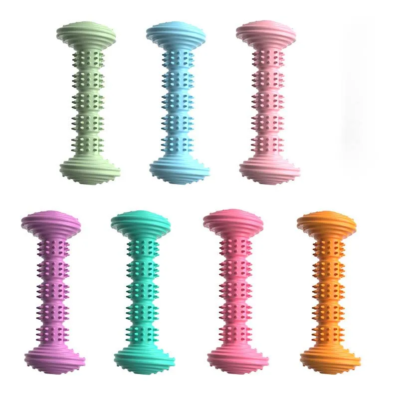 Pet Supplies Accessories Luxury Colorful TPR Rubber, Bone Shaped Puppy Indestructible Tooth Cleaning Dog Chew toys/