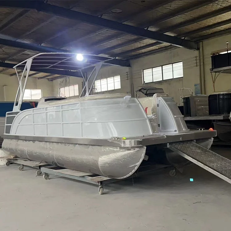 Hot Sale  Aluminum Boat Aluminum Pontoon Boat Pontoon Boat
