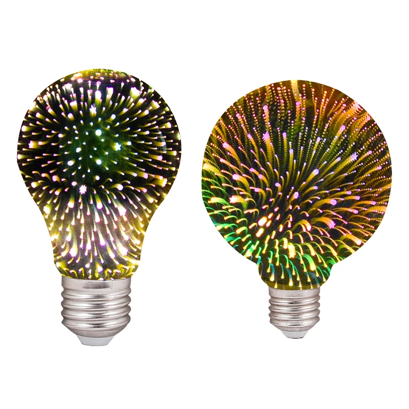 Wholesale holiday decoration lighting 3D fireworks light led bulbs color firework light bulbs