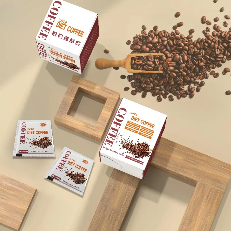 Plant Extract Super Diet Organic Coffee Powder Dry Taste Box Helps Boost Energy Fitness Wellness Keto Diet Nutrients