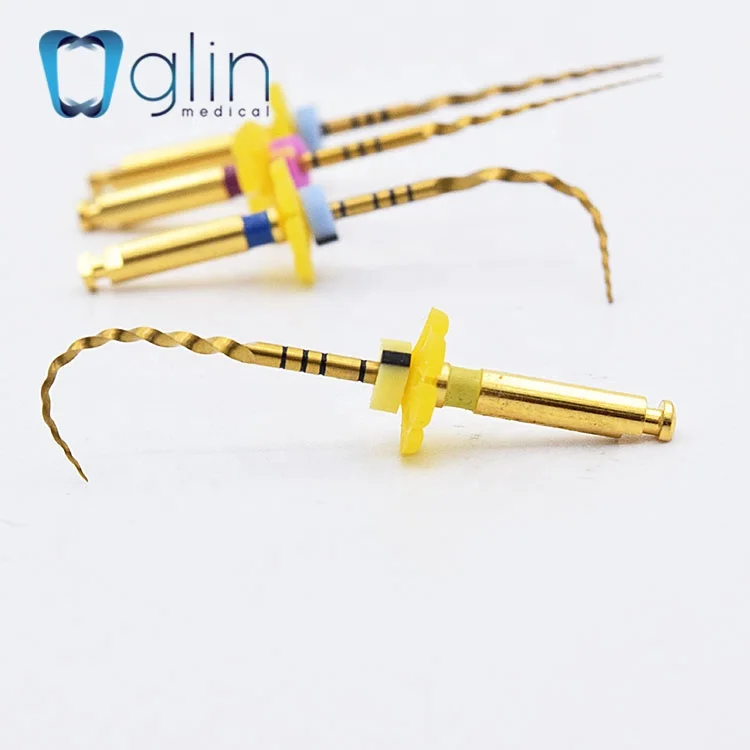 Стоматологические файлы для использования в двигателе Niti Gold активация тепла эндо-файлы супер золото профессиональный SX-F3 21/25 мм