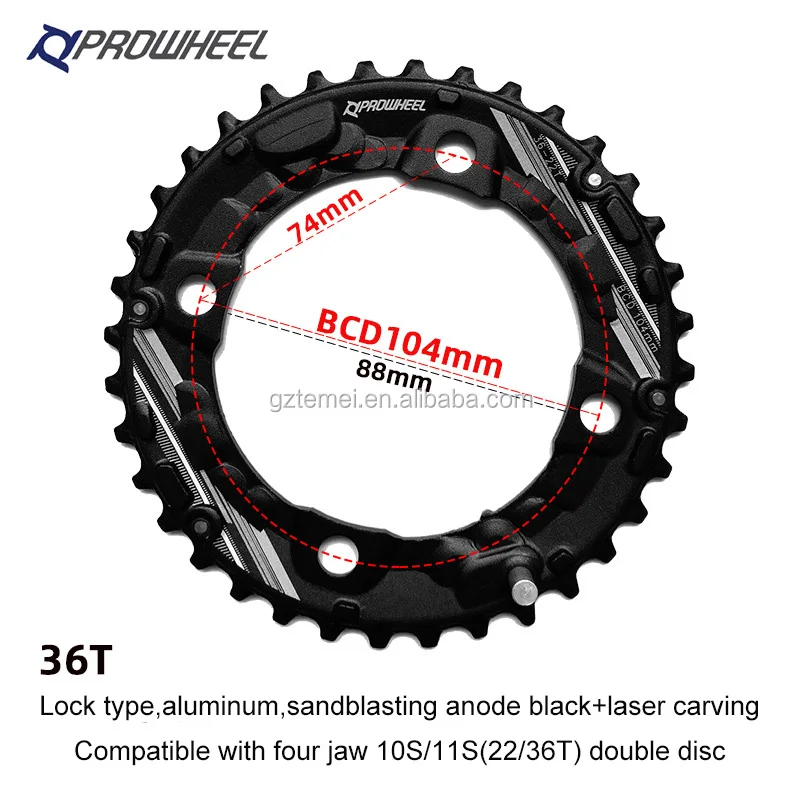  Звездочки для горного велосипеда PROWHEEL 64BCD 104BCD двойная звездочка колеса 26T 28T 36T