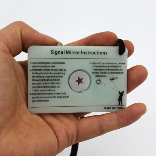 Giveaway Mini Gifts Promotional Outdoor Survival Gadgets Survival Mirror Business Gift For Men