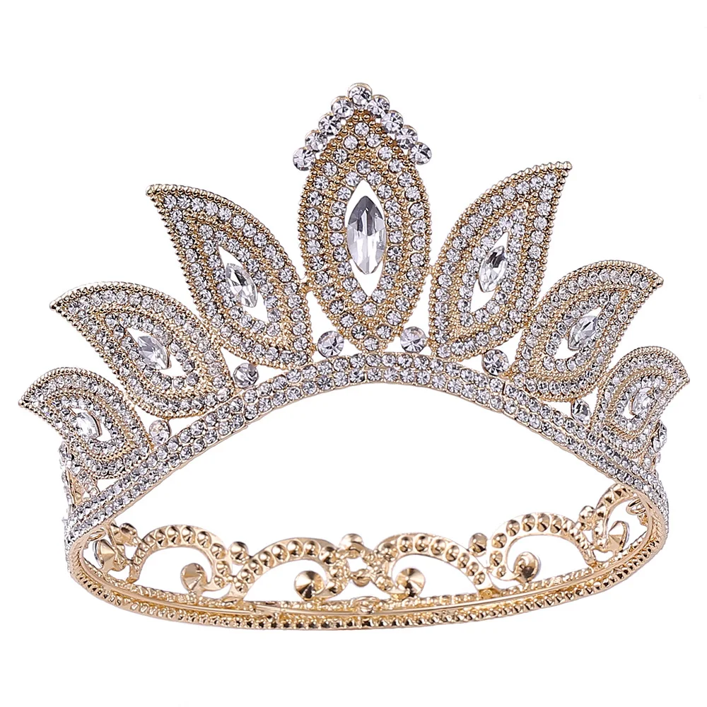 Ethnic fashion tiara baroque retro party festival crowns bridal full round luxury queen crown